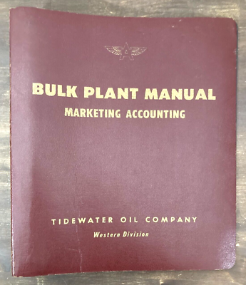 #ad Vintage 50s FLYING A TIDEWATER OIL Co. EMPTY Book BINDER Veedol Tydol Gas Manual $49.99