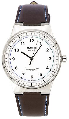 #ad Casio Standard Analog White Dial Solar Powered MTP RS105L 7B Men#x27;s Watch $74.12