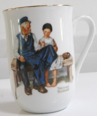 #ad Norman Rockwell Ceramic Mug The Lighthouse Keeper#x27;s Daughter $5.50