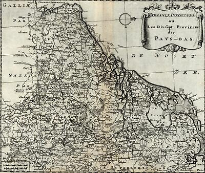 #ad Netherlands Pays Bas Holland 1699 Sanson map $175.50