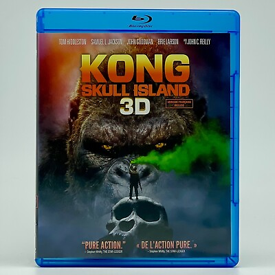 #ad Kong: Skull Island 3D Blu ray Blu Ray C $16.89
