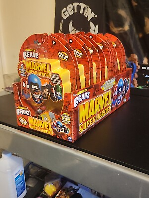 #ad Mighty Beanz Marvel Super Heroes Series 2 5 Beanz Beans 2004 W Display Box RARE C $374.99