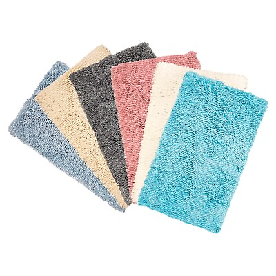 #ad Bella Chenille Bathroom Rug Size amp; Color Options Micro Poly Uber Plush amp; Soft $18.39