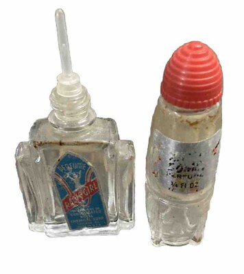 #ad Atom Bomb And Radio Girl Perfume Empty Bottles Vintage Jergens 1 4 Oz Size $50.00