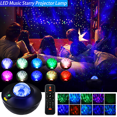 #ad LED Galaxy Starry Projector Night Light USB Star Projection Lamp W Remote $25.95
