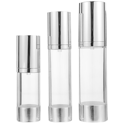 #ad 3pcs Clear Airless Pump Travel Bottles for Toiletries $12.11