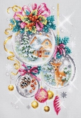 #ad Counted Cross Stitch Kit Christmas DIY Unprinted canvas $59.40