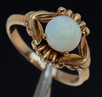 #ad Size 7 Chipped Vintage Retro Opal 10k Gold Ring $204.95