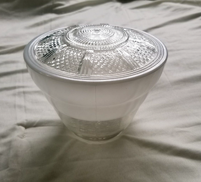 #ad VTG Bathroom Kitchen Glass Lamp Shade Antique Retro Ceiling Porch MCM $15.99