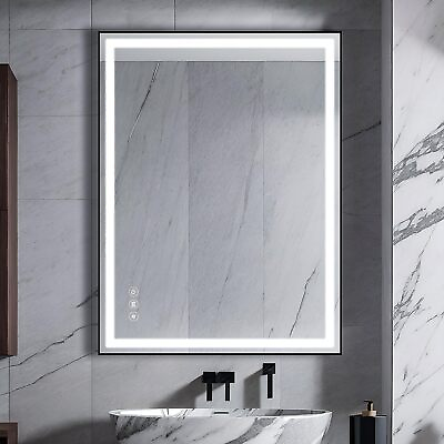 #ad Home Bathroom Clear Reflection LED Bathroom Mirror Wall Mount Lighted Mirror $66.99