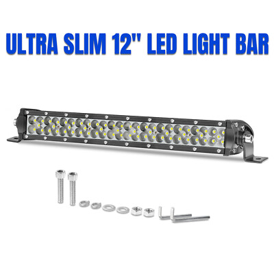 #ad 12inch LED light bar Off Road Driving Fog Lamp Spot Flood Combo Beam UTV $19.99
