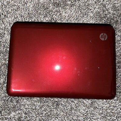 #ad HP Mini 110 3135DX Red Notebook Laptop PC 2GB Ram No Charger Win 10 Unlicensed $100.00