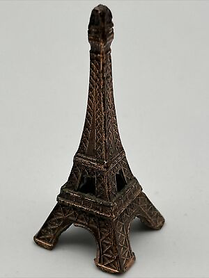 #ad Vtg Die Cast Mini Paris Eiffel Tower Model Desk Figurine Statue Souvenir 2.5” $7.50