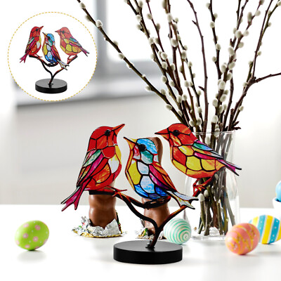 #ad Bird Figure for Home Birds on The Branch Decor Household Animal $15.84