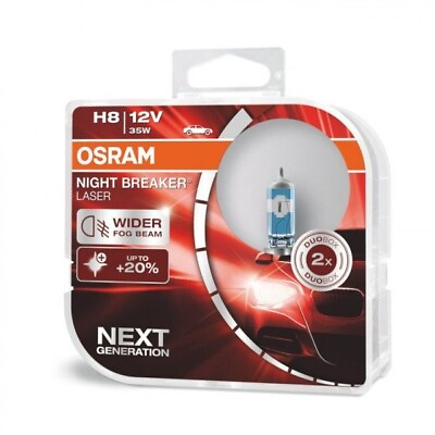 #ad Osram bulbs Night Breaker LASER H8 150% NEXT $50.00