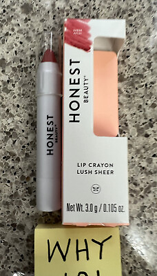 #ad HONEST BEAUTY Lip Crayon LUSH SHEER in SHEER PETAL .105oz 3g Full Size; BNIB $8.99