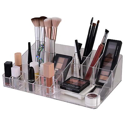 #ad Simplify 15 Compartment Acrylic Cosmetic Organizer Clear $27.99