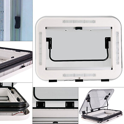 #ad RV Caravan Motorhome LED Skylight Roof Window Hatch Roof Top Vent with LED light $350.55