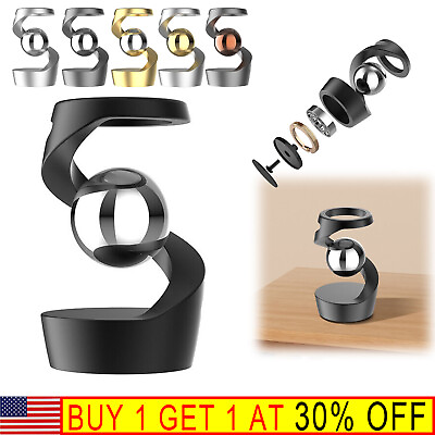 #ad Gravity Defying Kinetic Desk Toy Desktop Suspended Gyroscope Stress Relief Toys $5.99