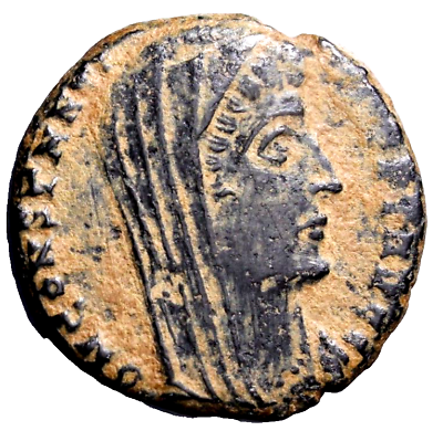 #ad SCARCE FOR CONS Divus Constantine I died 337. Follis Quadriga Roman Coin $54.78