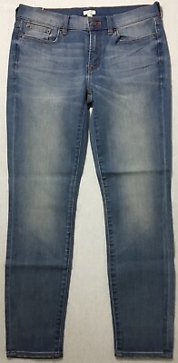 #ad J. Crew Women#x27;s 28” Toothpick Skinny Jeans C9202 Light Davidson Wash Size 28 $29.99