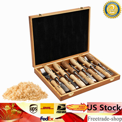 #ad 12Pcs Wood Carving Hand Chisel Tool Set Professional Woodworking Gouges Tools US $34.20