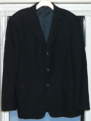 #ad Banana Republic Modern Made in Italy Lined Wool Navy Blue Blazer Size 42S $131.98