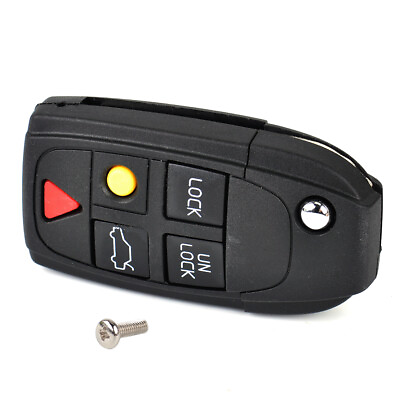 #ad Flip Key Shell fit for VOLVO S60 S80 V70 XC70 XC90 5 Button Remote Case Fob Yd $10.00