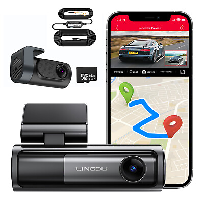 #ad LD06 5KDual Dash Cam 5GHz WiFi GPS 4K2K Front＆Rear Cameras ＆Free hardwiring kit $149.99