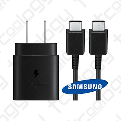 #ad Original Samsung Galaxy S24 Series 25W Super Fast Wall Charger amp; USB C Cable $12.99