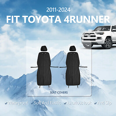#ad 11 2024 Toyota 4Runner Black Neoprene Waterproof Front Seat Protector Seat Cover $85.99