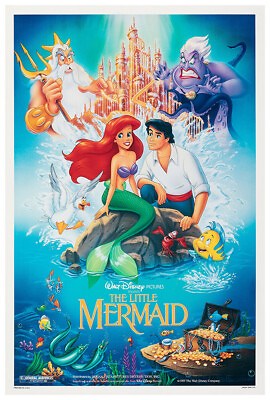 #ad The Little Mermaid 1989 Disney Movie Poster US Release $10.99