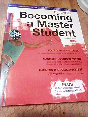 #ad Becoming a Master Student Ellis 13th Ed Annotated Instructor#x27;s Edition Wadsworth $19.19
