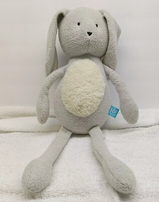 #ad Manhattan Toys Floppy Bunny Gray Sock Plush Stuffed Animal 324900 LK $14.47