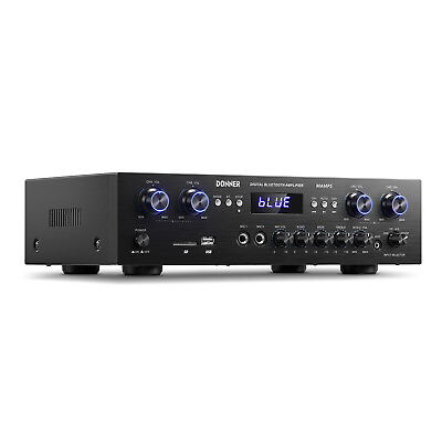 #ad 🔊 Donner Bluetooth HiFi Power Amplifier Receiver 600W 4 Channel Audio Amp MAMP5 $89.99