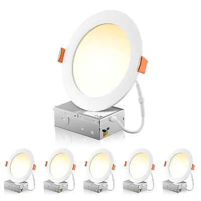 #ad #ad FREELICHT 6 Pack 6 Inch 5CCT Ultra Thin LED Recessed Ceiling Light with Junct... $65.78