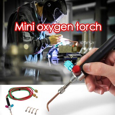 #ad Mini Gas Little Torch Welding Soldering Tool Kit Oxygen Acetylene Gun W 5 Tips $18.66