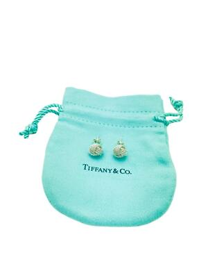 #ad Tiffany amp; Co. Sterling Silver Somerset Twist Knot Stud Earrings Pouch $149.99
