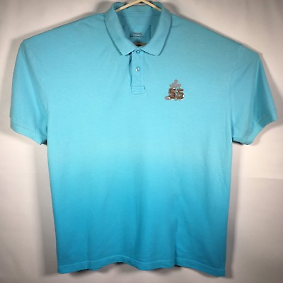 #ad Disneyland Resort XL Blue Polo Shirt Sewn On Letters Patches Mickey 55 Disney $27.99