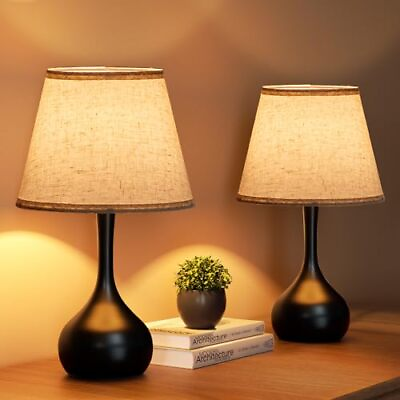 #ad Touch Bedside Lamp Set of 2 Farmhouse 3 Way Dimmable Table Lamps for 2 pcs $94.92