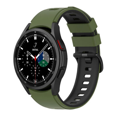 #ad For Samsung Galaxy Watch 4 5 6 40 44 Classic 42 46 47 Silicone Sport Band Strap $8.99