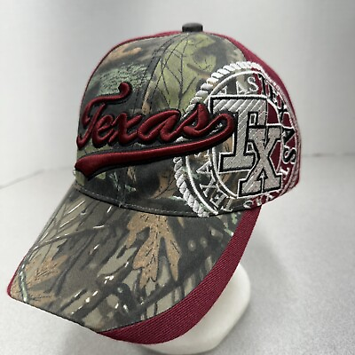 #ad Texas Embroidered Camo Hook amp; Loop Baseball Cap Hat Multicolor $9.74