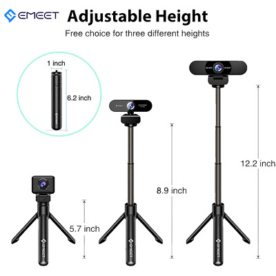 #ad EMEET Webcam Tripod Mini Tripod Portable Universal Compatible for Living Camera $19.79