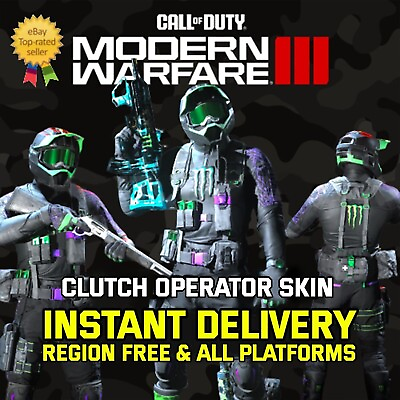 #ad ⚡ INSTANT ⚡ Call of Duty Modern Warfare 3 CLUTCH SKIN Monster Energy COD MW3 $0.99