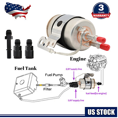 #ad AN6 Fuel Pressure Regulator Filter Kit W 6AN fitting EFI LS Swap For C5 Corvette $20.55