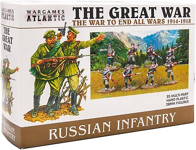 #ad Wargames Atlantic: The Great War Russian Infantry 35 Figures $32.99