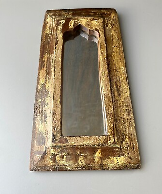 #ad Antique Wooden Hand Painted Wall Hanging Long Mirror Frame Decorative 105 $74.00