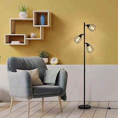#ad Modern Standing Floor Light 3 Light Reading Lamp Perfect For Living Room Decor $53.97
