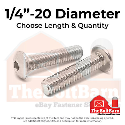 #ad 1 4quot; 20 Stainless Steel Button Socket Head Cap Screws Choose Length amp; Qty $7.50