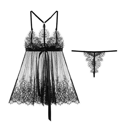#ad Sexy Women Transparent Lace Lingerie Sleepwear Underwear Women Exotic Pajam YZ C $6.61